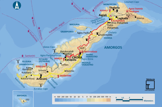 Карта Аморгоса